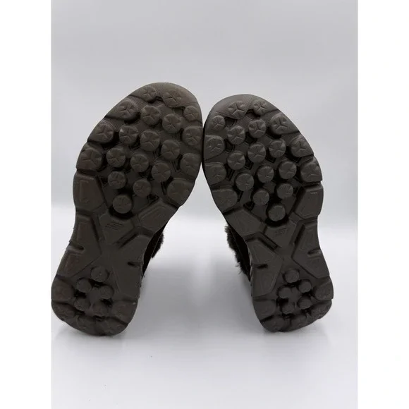 Skechers Goga Mat Brown Faux Suede Ankle Boots Faux Fur Lined Women's 6.5 - Picture 8 of 8